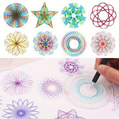 22pcs Spirograph Arts Craft Kit w/ Rainbow Magic Ruler