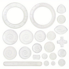 22pcs Spirograph Arts Craft Kit w/ Rainbow Magic Ruler