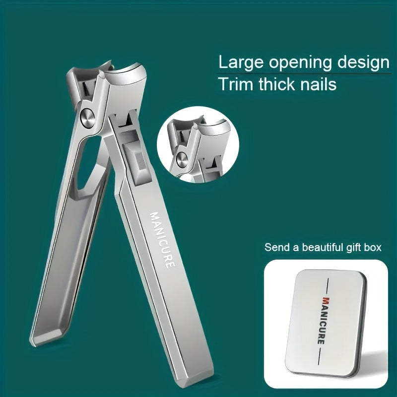 2pcs Nail Clippers Set for Thick Nails with Nail File Pedicure Tool