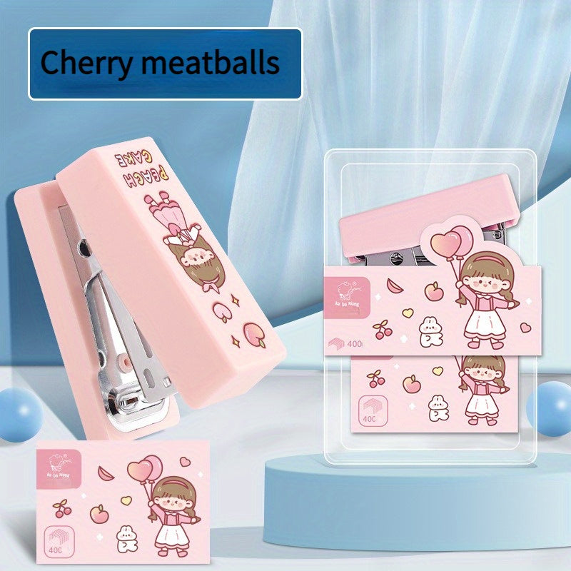 Mini Portable Cartoon Stapler Set for Students