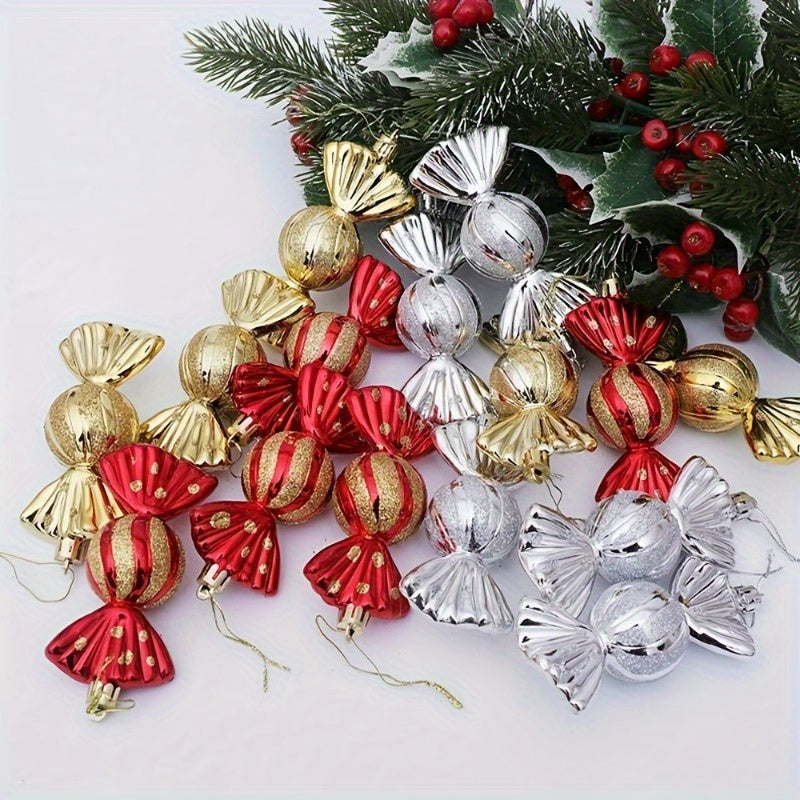 Christmas Candy Pendant Tree Decoration, 4pcs/Box
