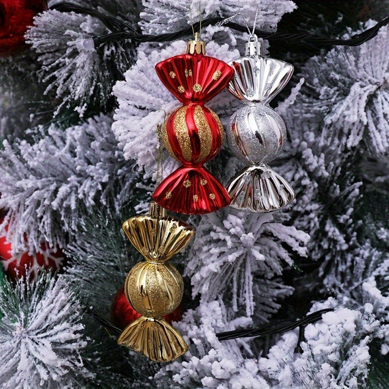 Christmas Candy Pendant Tree Decoration, 4pcs/Box