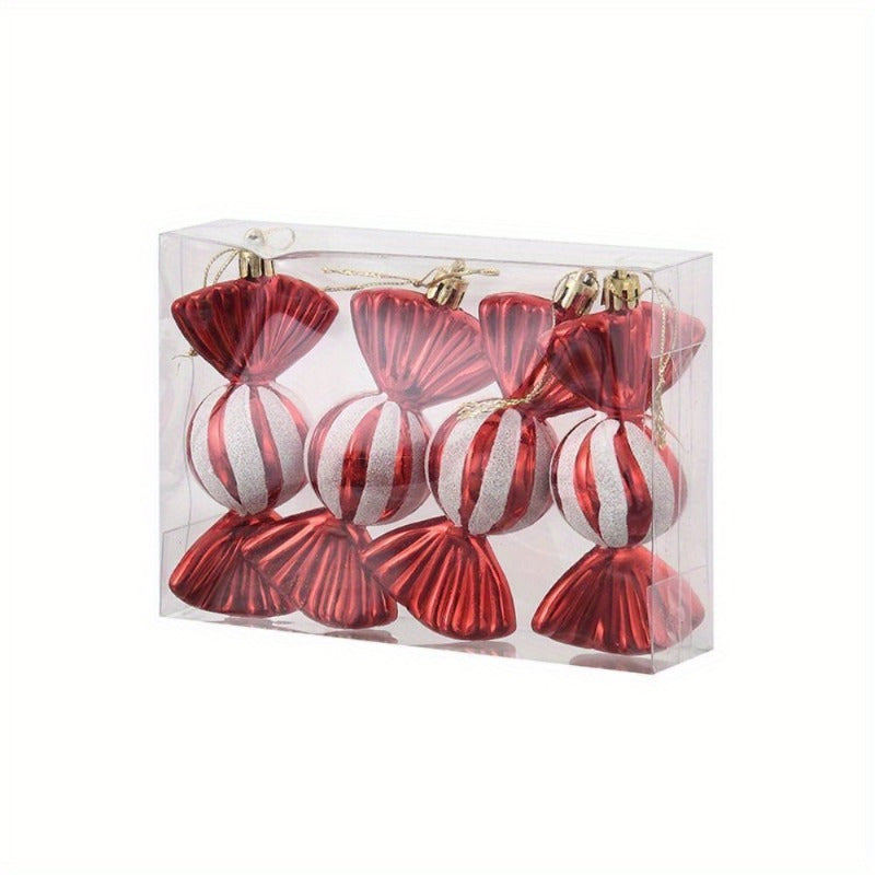 Christmas Candy Pendant Tree Decoration, 4pcs/Box