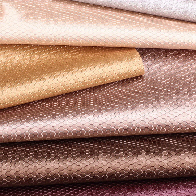 Honeycomb Pattern PVC Leather Fabric A4 Size DIY Home Decoration