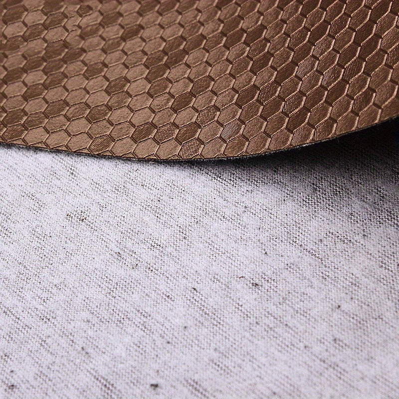 Honeycomb Pattern PVC Leather Fabric A4 Size DIY Home Decoration