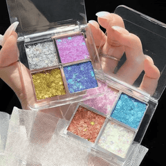 Sequins Eyeshadow Palette Glitter Eyeshadow Golden Silver
