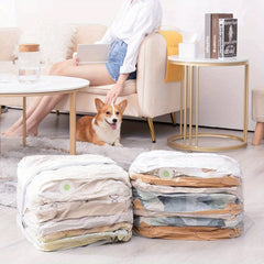 1pc Transparent Vacuum Compression Blanket Storage Bag Sealed Container