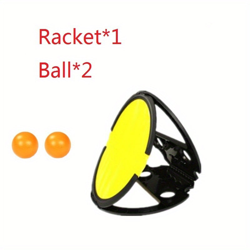 Throwing & Catching Ball Game Set with 1 Racket & 2 Balls