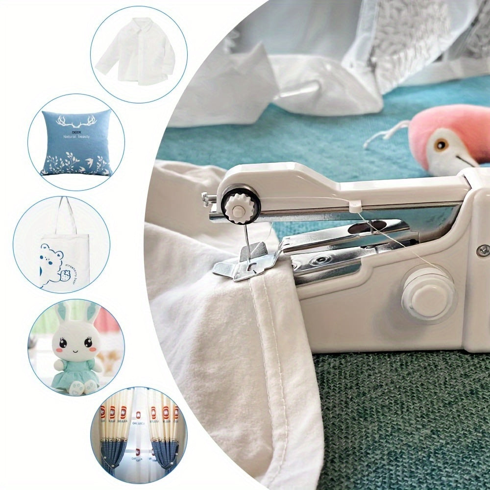 Mini Portable Handheld Sewing Machine for Fabrics Children's Clothes