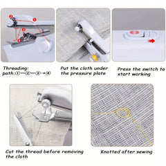 Mini Portable Handheld Sewing Machine for Fabrics Children's Clothes