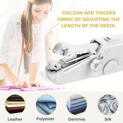 Mini Portable Handheld Sewing Machine for Fabrics Children's Clothes