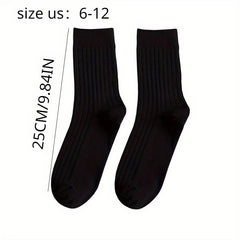 5 Pairs Men's Crew Socks Cotton Sports Socks