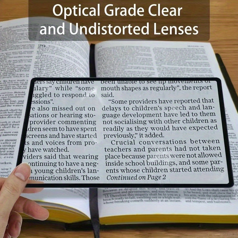 Large 1pc Full Page Magnifier 3X Reading Aid 300 Page Magnifying Lens Glass