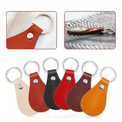 High-end Tumbled PU Leather Key Pendant DIY Gift Accessories