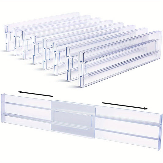 Adjustable Drawer Dividers Organizers Clear Plastic Separators