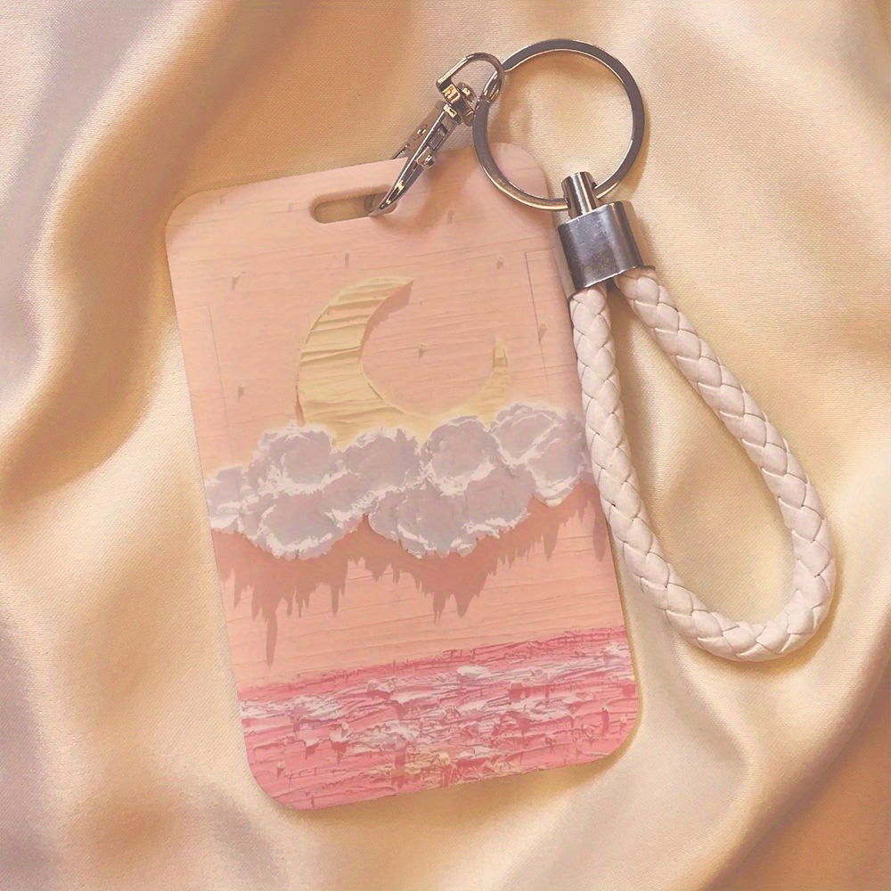 Sun Moon Crad Holder Set Access Protection Work ID Souvenir Display
