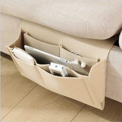 1pc Hanging Bedside Felt Storage Bag Large Capacity Storage Box