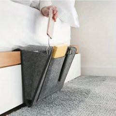 1pc Hanging Bedside Felt Storage Bag Large Capacity Storage Box