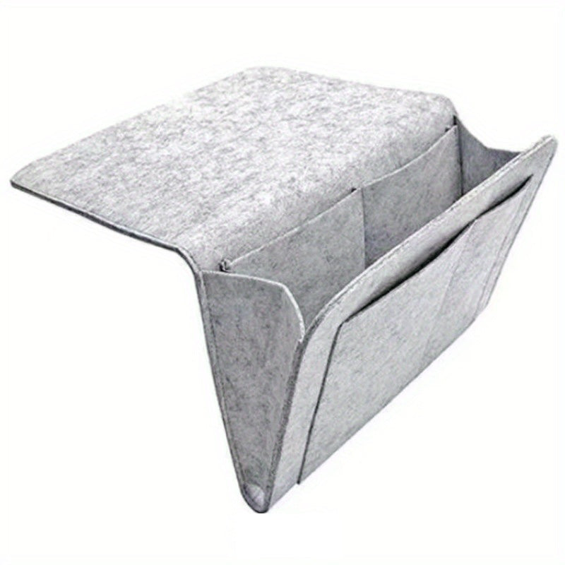 1pc Hanging Bedside Felt Storage Bag Large Capacity Storage Box