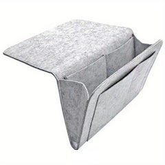 1pc Hanging Bedside Felt Storage Bag Large Capacity Storage Box