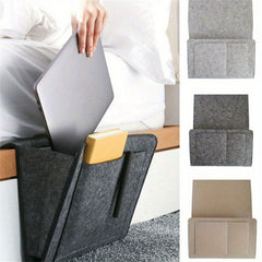 1pc Hanging Bedside Felt Storage Bag Large Capacity Storage Box