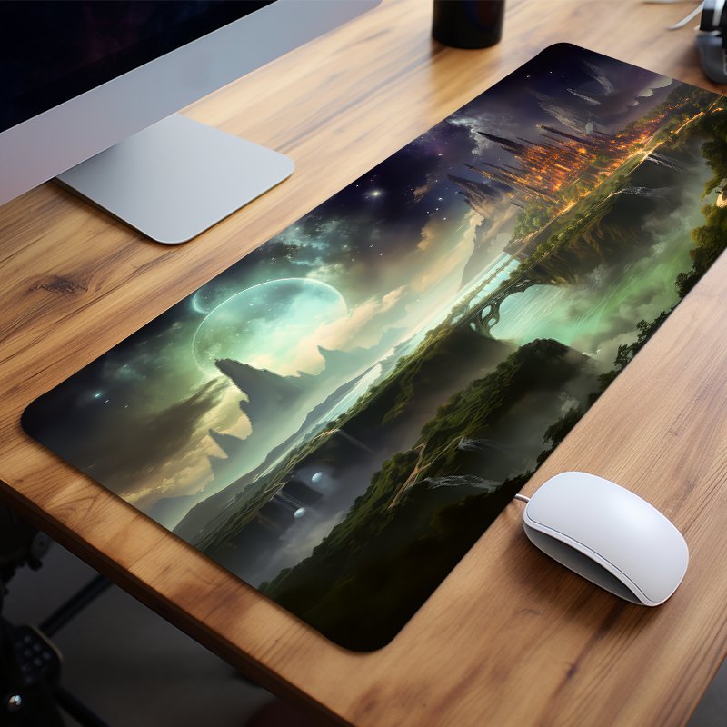 Magic Castle Large Desk Mat Non Slip Water Resistant Mouse Pad