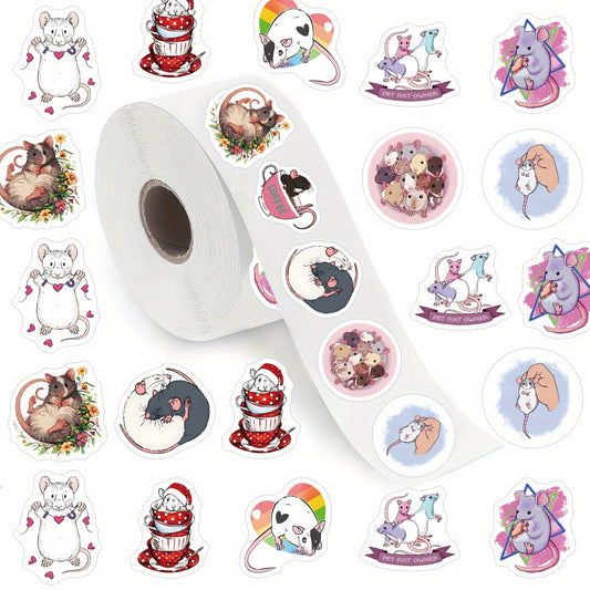 500pcs Mouse Funny Stickers 10 Patterns