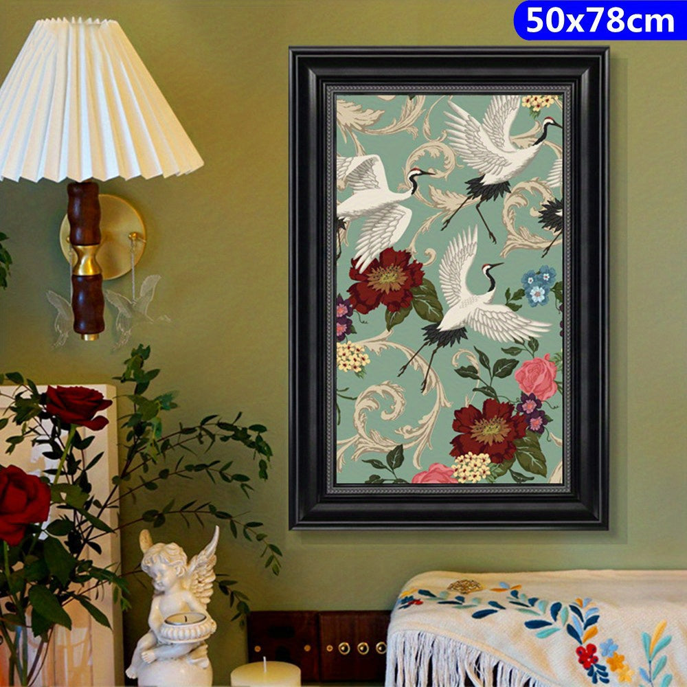 Cross Stitch Kit Dancing Crane Pattern 11CT DIY Embroidery Kit