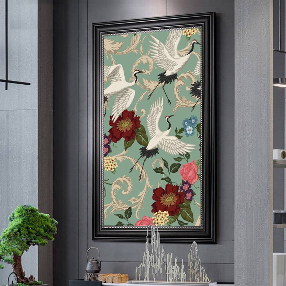 Cross Stitch Kit Dancing Crane Pattern 11CT DIY Embroidery Kit