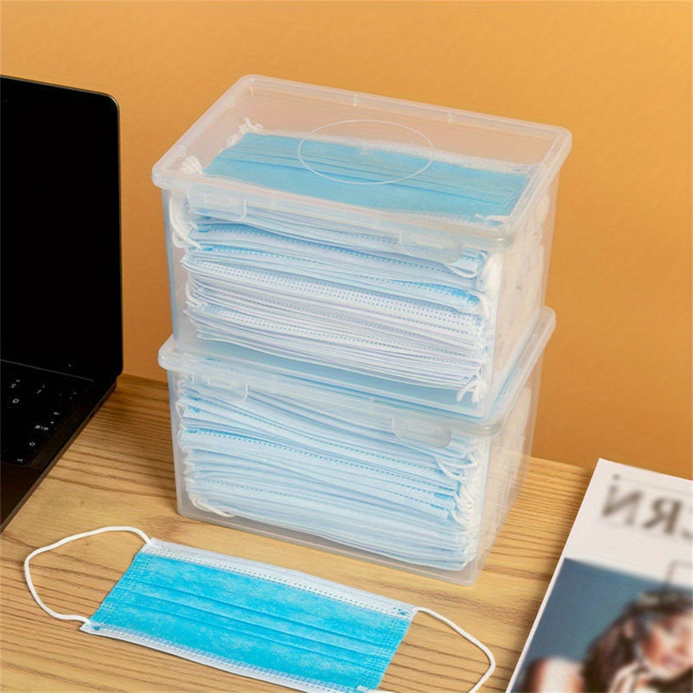 Face Mask Dispenser PP Hygiene Station With Cover High Clarity Mask Case