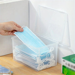Face Mask Dispenser PP Hygiene Station With Cover High Clarity Mask Case