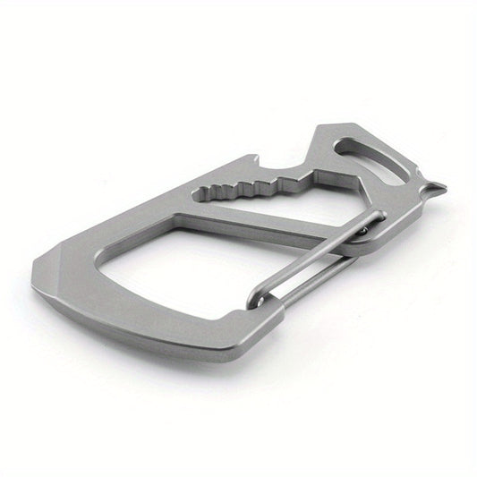 Portable Metal Keychain Buckle with Bottle Opener for Outdoor Activities
