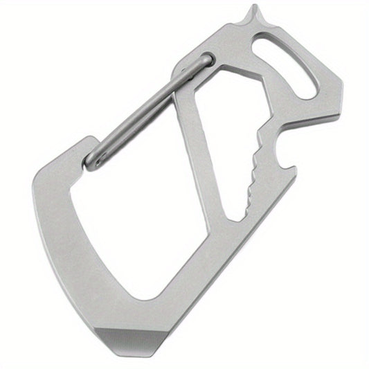 Portable Metal Keychain Buckle with Bottle Opener for Outdoor Activities