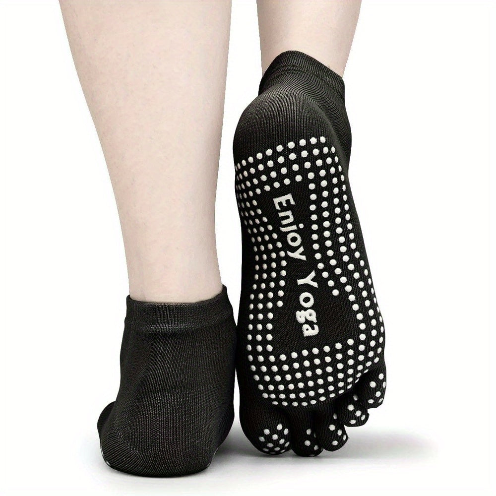 Women's Colorful Full Toe Grip Socks Non Slip Non Skid Gel Bottom