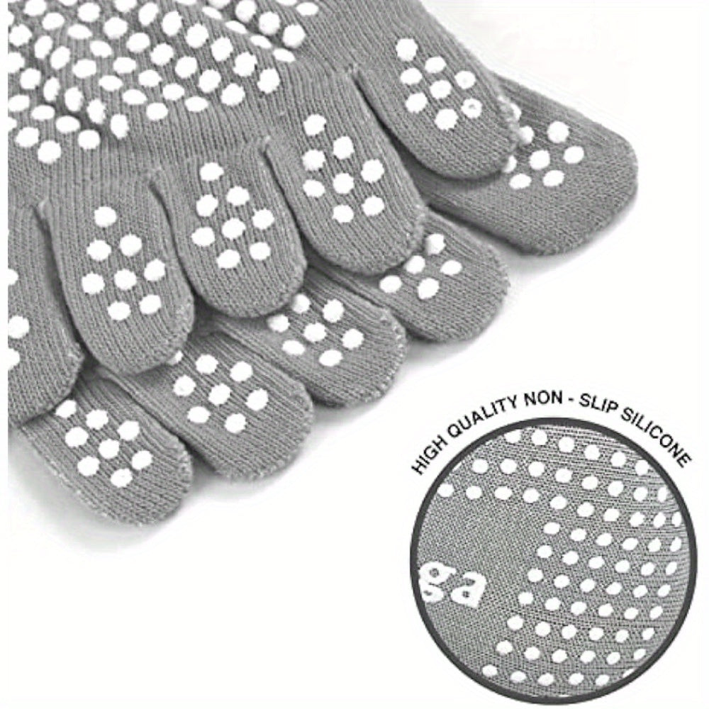 Women's Colorful Full Toe Grip Socks Non Slip Non Skid Gel Bottom