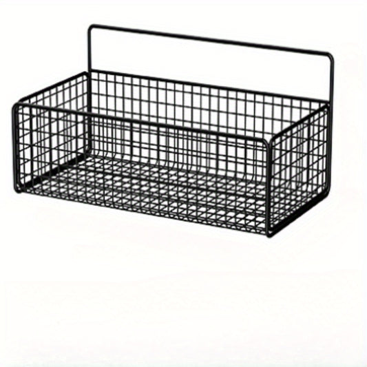 Wall mounted Drain Rack Kitchen Rack Iron Wire Mesh Storage Basket
