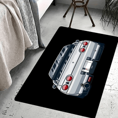 Sports Car Pattern Area Rug Non Slip Colorful Indoor Carpet