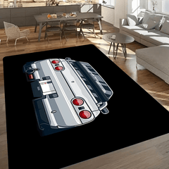 Sports Car Pattern Area Rug Non Slip Colorful Indoor Carpet