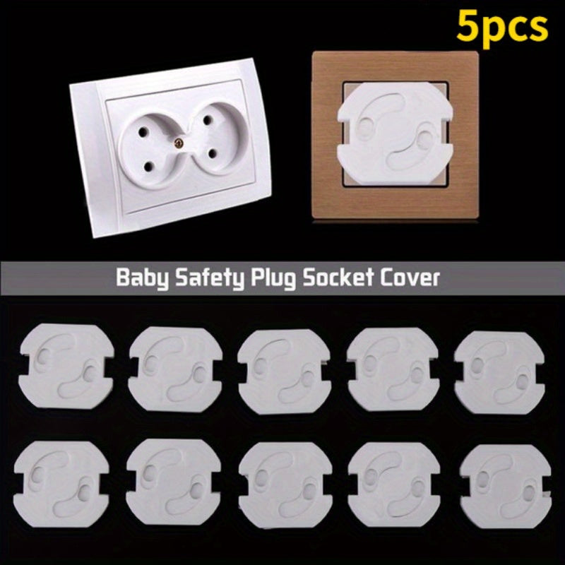 5pcs Power Socket Safety Guards Anti Electric Shock Protector Covers