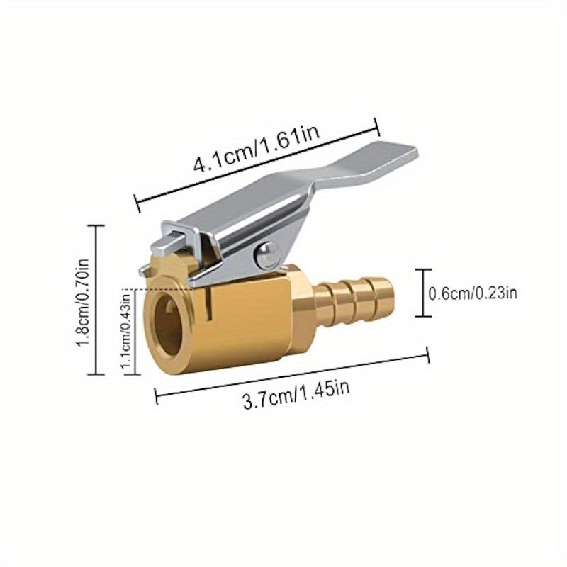 Brass Locking Tire Inflator Air Clamp Adapter