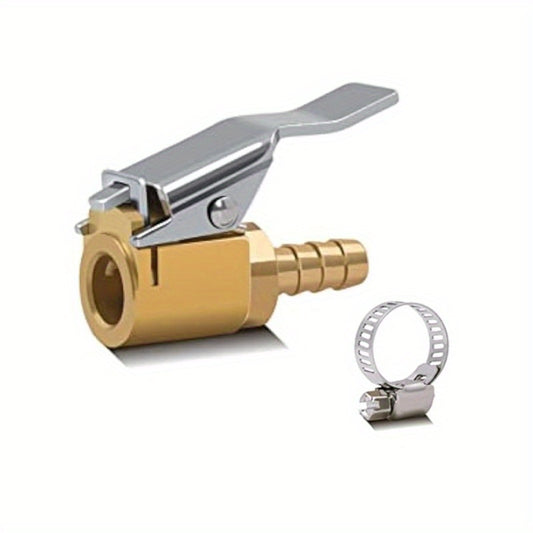 Brass Locking Tire Inflator Air Clamp Adapter