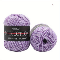 Soft 3 Strands Milk Cotton for Crochet Knitting 50g