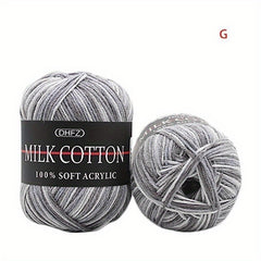 Soft 3 Strands Milk Cotton for Crochet Knitting 50g