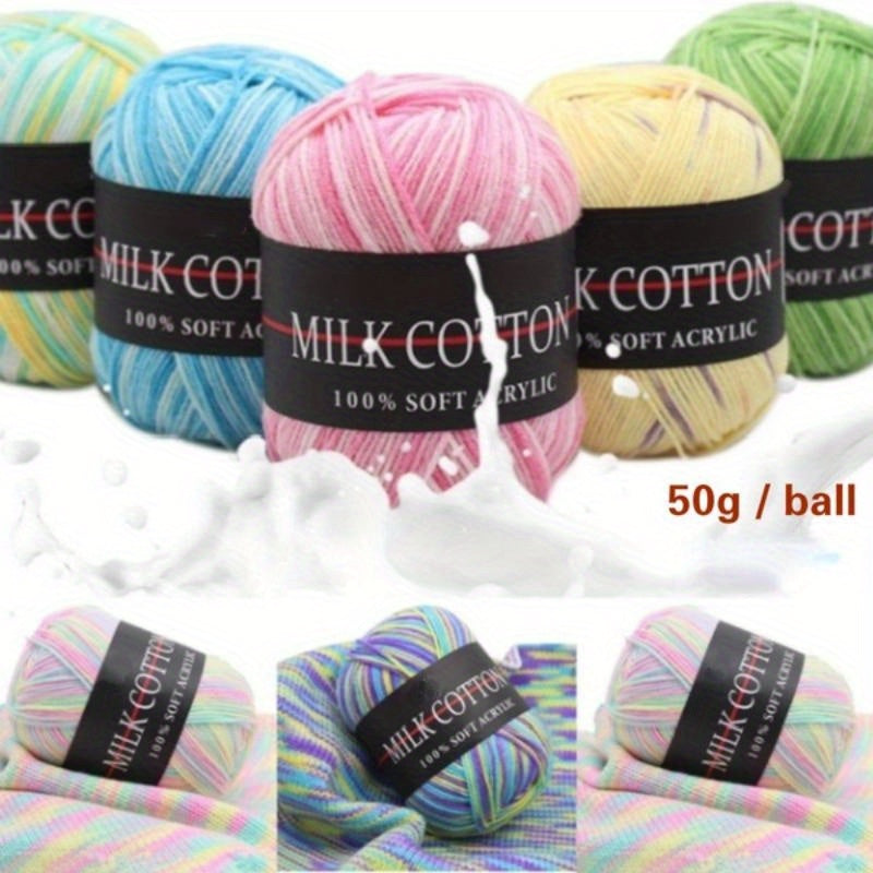 Soft 3 Strands Milk Cotton for Crochet Knitting 50g