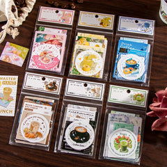 Coffee Theme Stickers Set, 40 Sheets Notebook Water Cup Photo Frame Decor