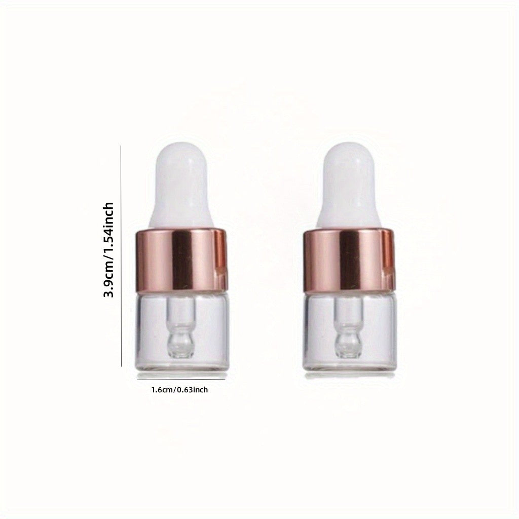 5pcs Small Clear Glass Dropper Vials For Essential Oils Aromatherapy Perfume
