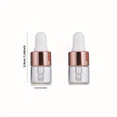 5pcs Small Clear Glass Dropper Vials For Essential Oils Aromatherapy Perfume