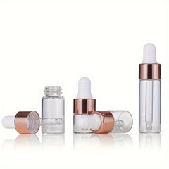 5pcs Small Clear Glass Dropper Vials For Essential Oils Aromatherapy Perfume
