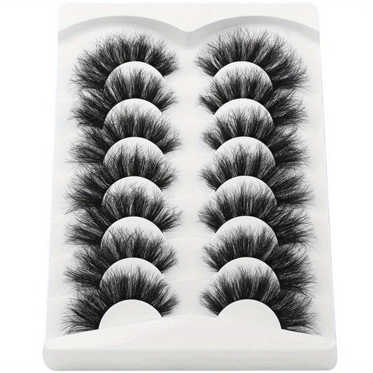 7 Pairs Faux Mink Fluffy False Eyelashes