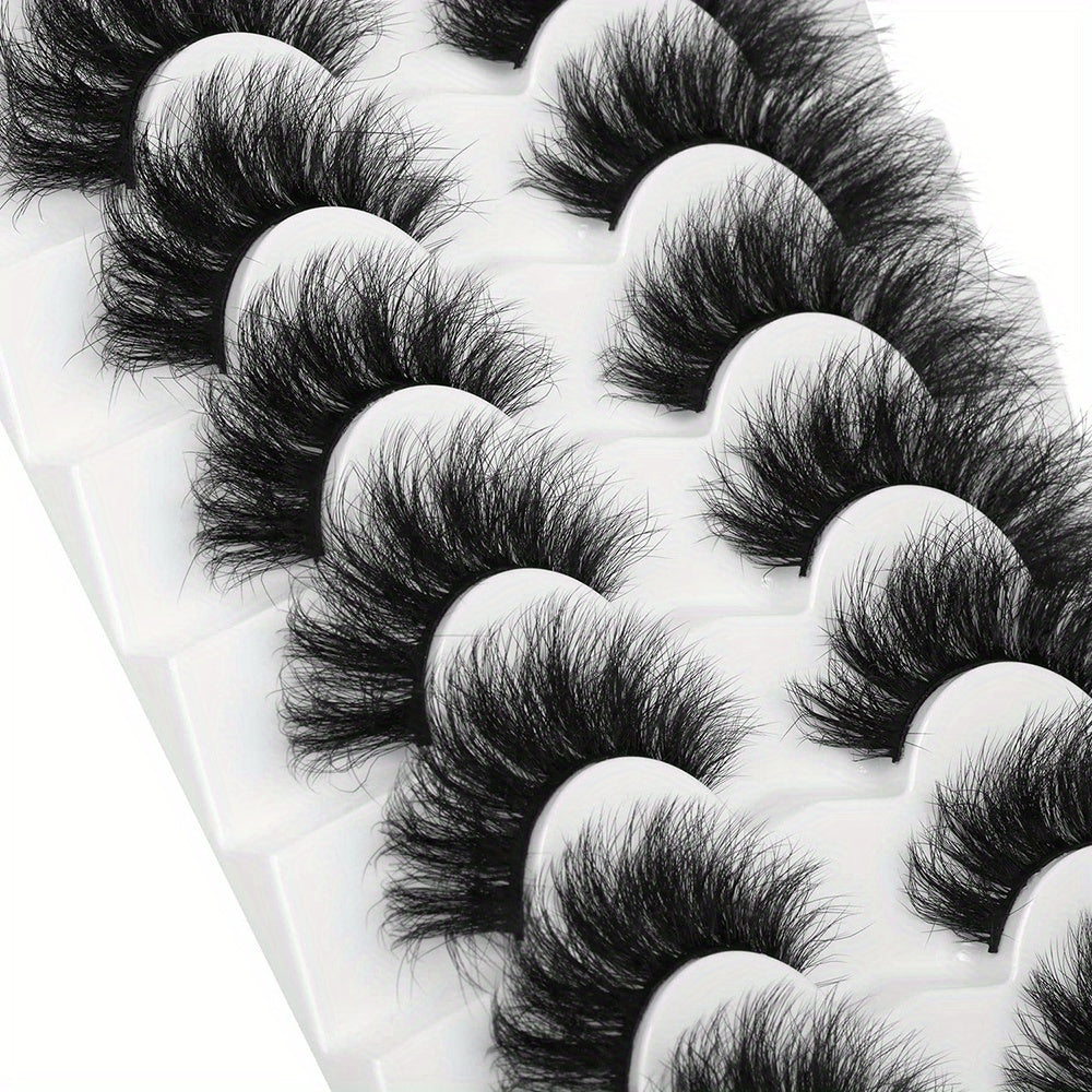 7 Pairs Faux Mink Fluffy False Eyelashes